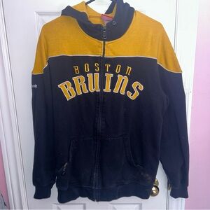 Reebok Boston Bruins Black and Gold Zip-Up Hoodie